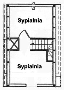 Przekrój domku - Piętro